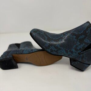 Franco Sarto Womens' Snakeskin Patterned Ankle Bootie - Size 10M